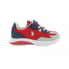 U.S.POLO ASSN  KALEK007-RED-DBL05  ΠΑΙΔΙΚΟ ΠΑΠΟΥΤΣΙ SNEAKER ΑΓΟΡΙ   ΚΟΚΚΙΝΟ